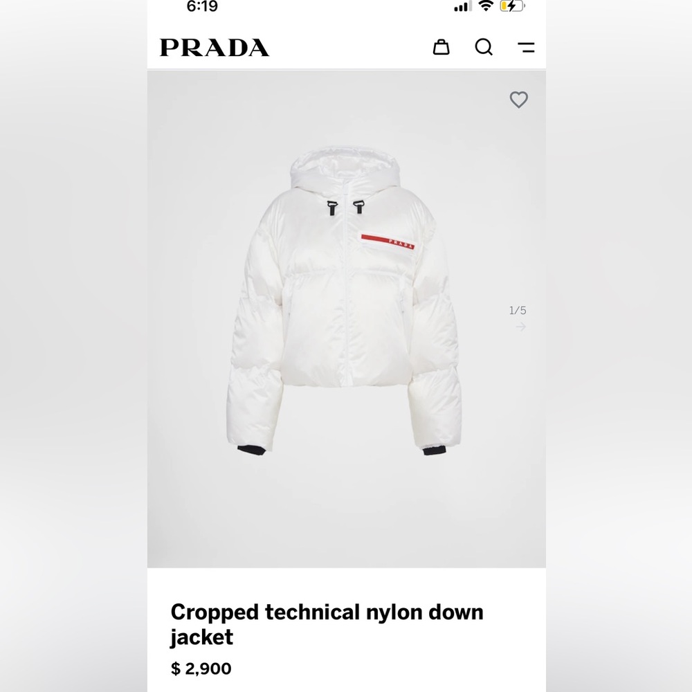 Prada Nylon technical Nylon down Jacket worn once